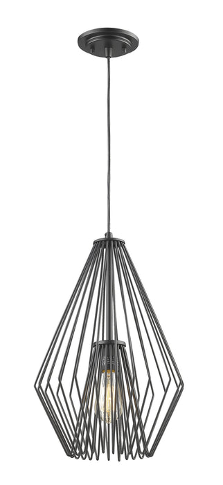 Z-Lite 442MP12-MB One Light Pendant, Matte Black