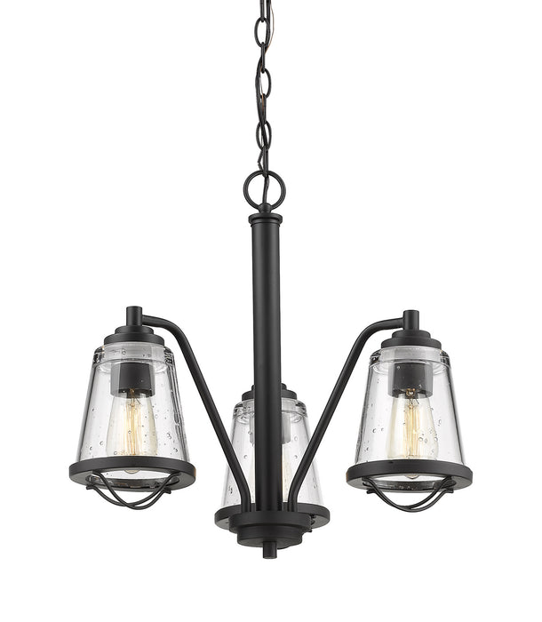 Z-Lite 444-3-BRZ Three Light Chandelier, Bronze