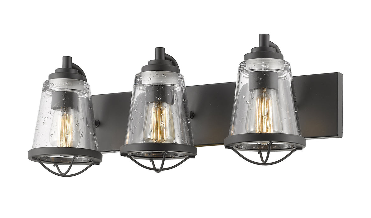 Z-Lite 444-3V-BRZ Three Light Vanity, Bronze