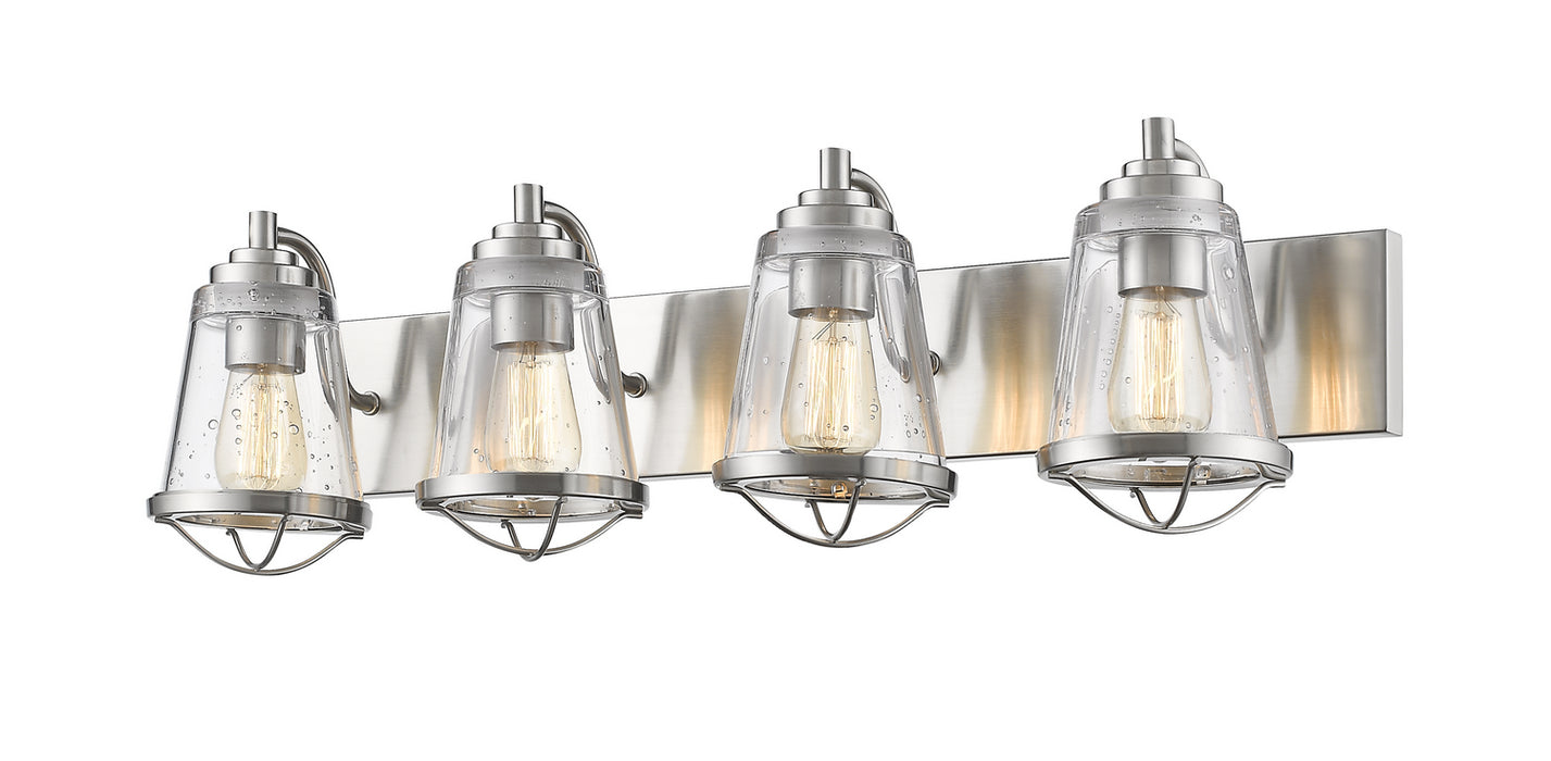 Z-Lite 444-4V-BN Four Light Vanity, Brushed Nickel