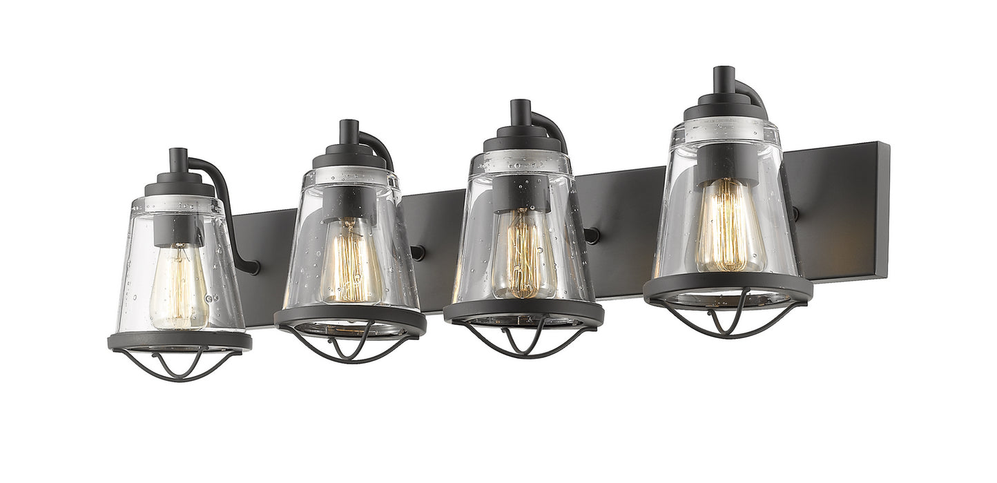 Z-Lite 444-4V-BRZ Four Light Vanity, Bronze