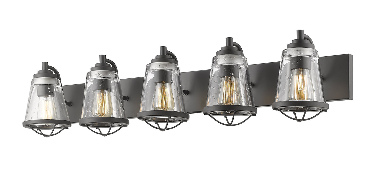 Z-Lite 444-5V-BRZ Five Light Vanity, Bronze