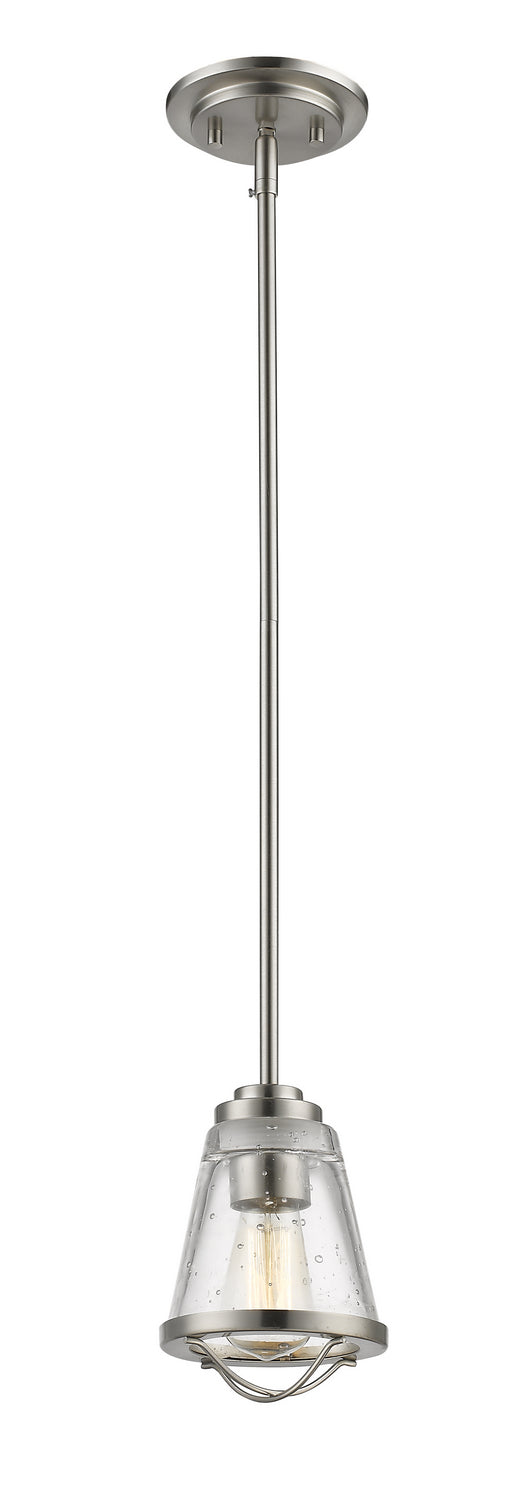Z-Lite 444MP-BN One Light Pendant, Brushed Nickel