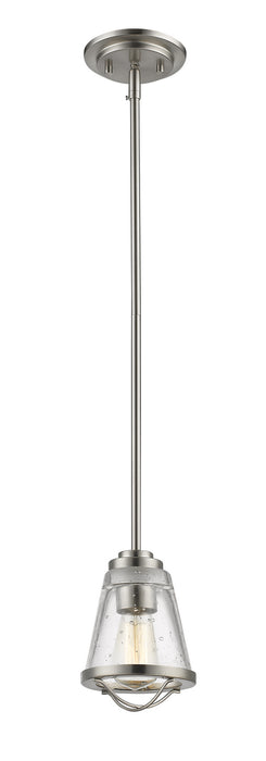Z-Lite 444MP-BN One Light Pendant, Brushed Nickel