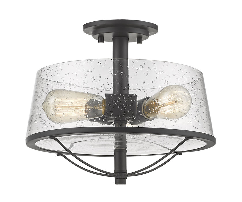 Z-Lite 444SF-BRZ Three Light Semi Flush Mount, Bronze