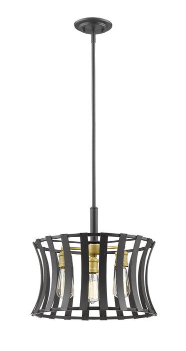 Z-Lite 446-16BZGD Three Light Pendant, Bronze Gold