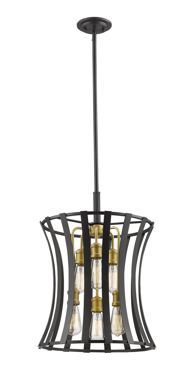 Z-Lite 446-18BZGD Six Light Pendant, Bronze Gold
