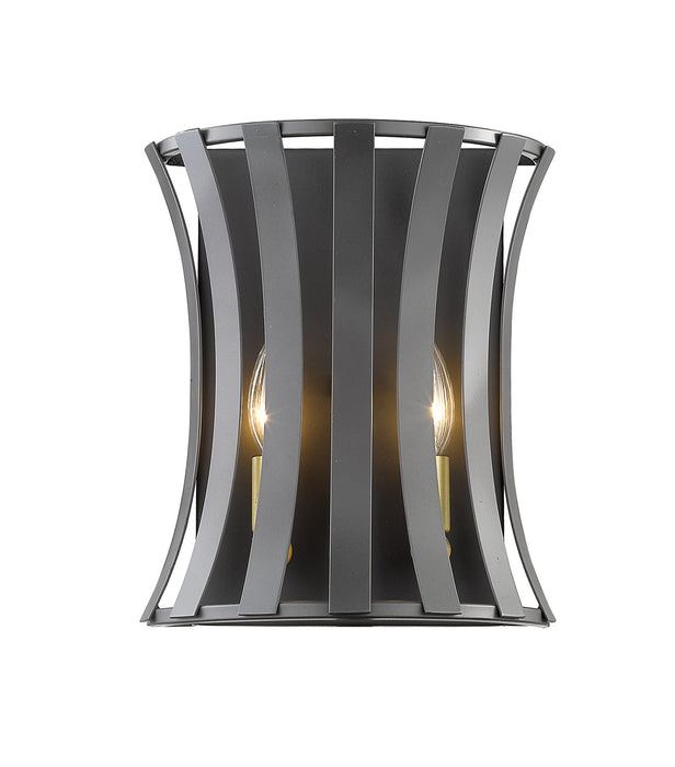 Z-Lite 446-2S-BZGD Two Light Wall Sconce, Bronze Gold