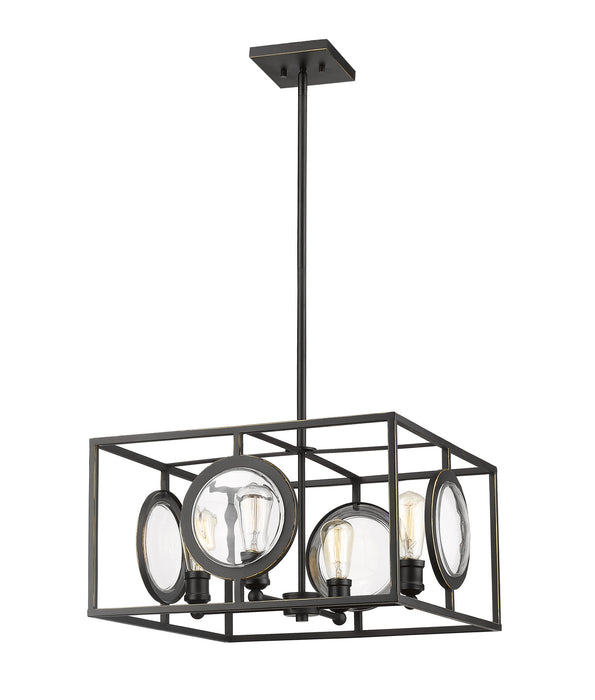 Z-Lite 448-20OB Four Light Chandelier, Olde Bronze