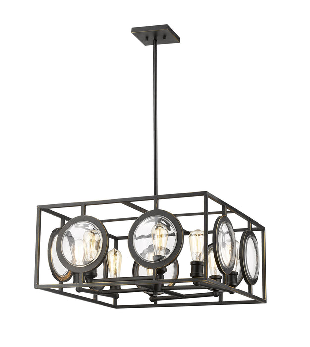 Z-Lite 448-24OB Eight Light Chandelier, Olde Bronze
