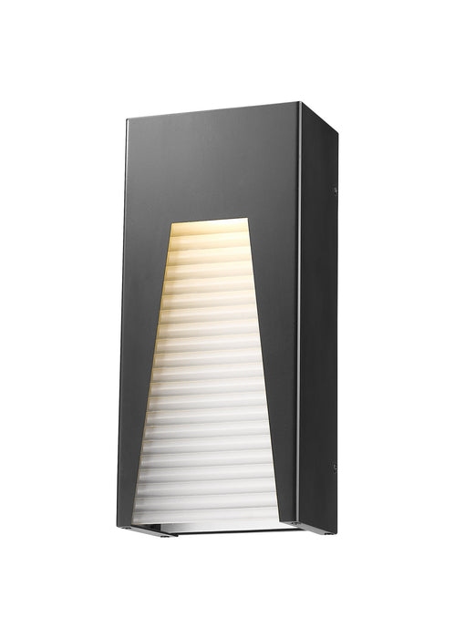 Z-Lite 561M-BK-SL-FRB-LED LED Outdoor Wall Mount, Black Silver
