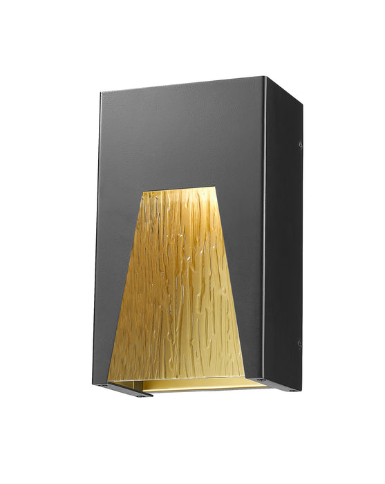Z-Lite 561S-BK-GD-CSL-LED LED Outdoor Wall Mount, Black Gold