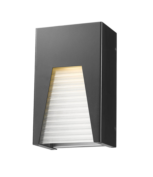 Z-Lite 561S-BK-SL-FRB-LED LED Outdoor Wall Mount, Black Silver