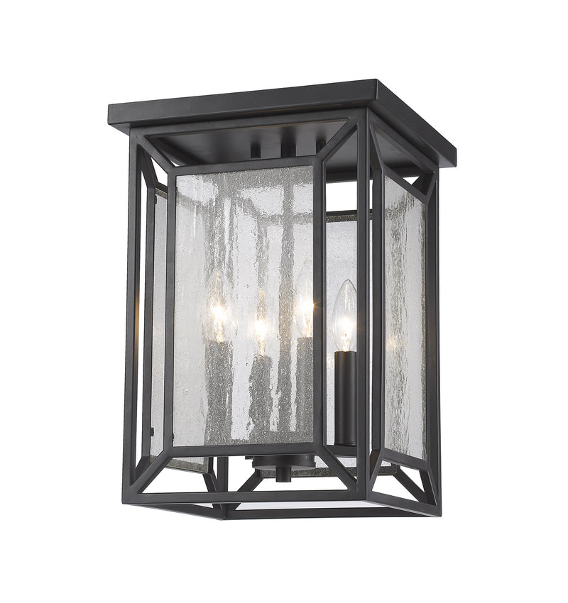 Z-Lite 6005F-BRZ Four Light Flush Mount, Bronze