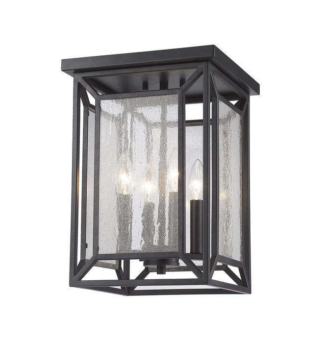 Z-Lite 6005F-BRZ Four Light Flush Mount, Bronze