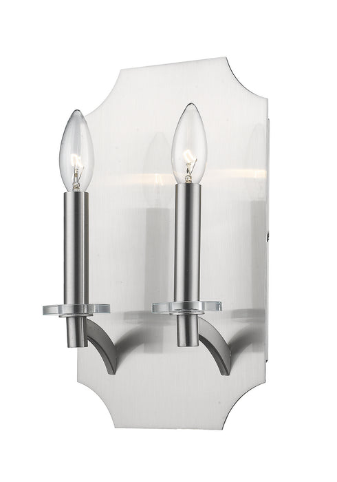 Z-Lite 6008-2S-BN Two Light Wall Sconce, Brushed Nickel