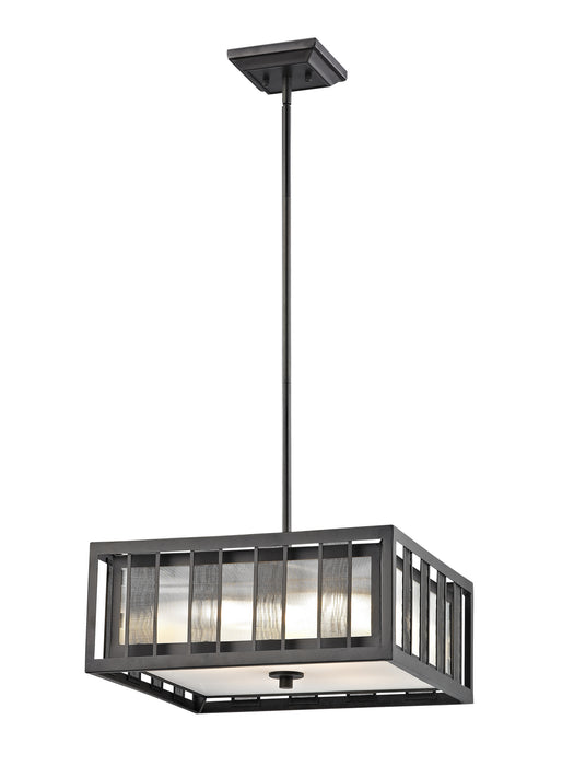 Z-Lite Z18-58P-C Four Light Pendant, Bronze