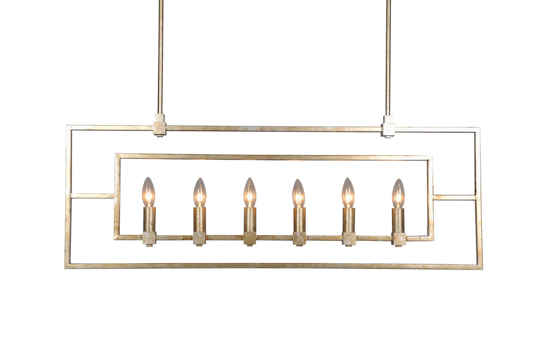 Terracotta Designs H6123-6AS Eight Light Chandelier, Antique Silver