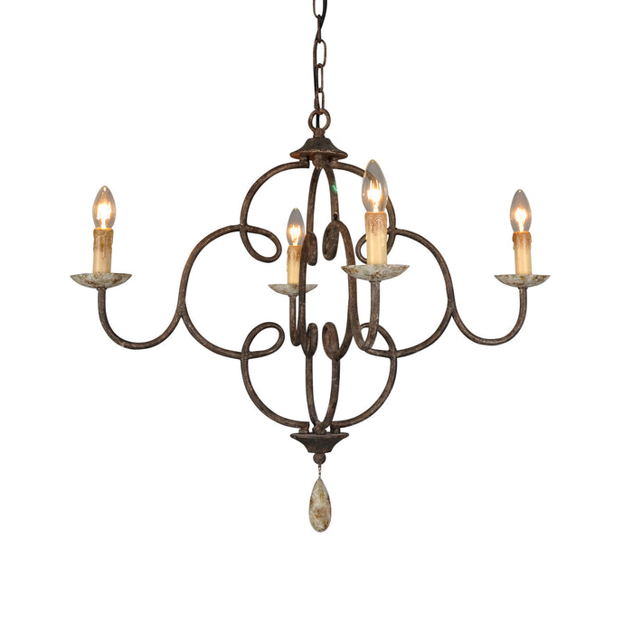 Terracotta Designs H6231-4 Four Light Chandelier, Rustic