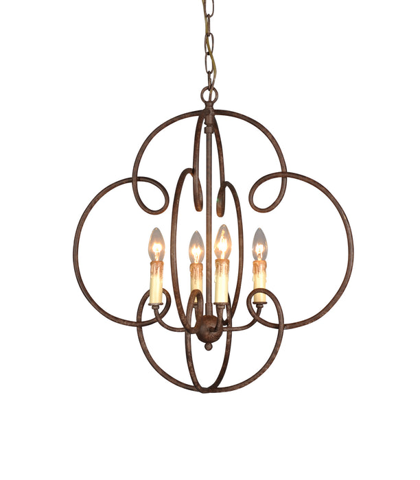 Terracotta Designs H6232-4 Four Light Chandelier, Rustic