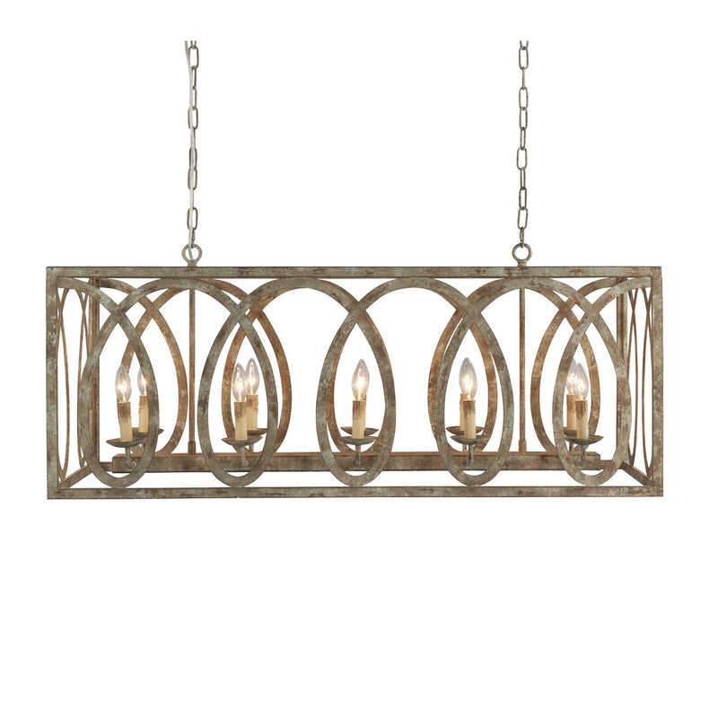 Terracotta Designs H7122-10 Ten Light Chandelier, Washed White
