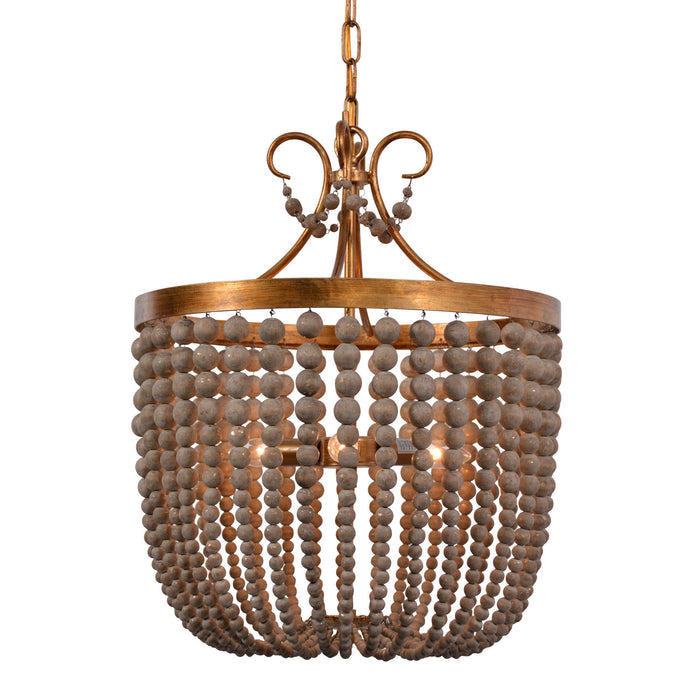 Terracotta Designs H7126-3AG Three Light Chandelier, Antique Gold