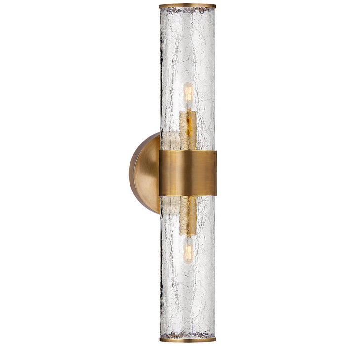 Visual Comfort Signature KW 2118AB-CRG Two Light Wall Sconce, Antique-Burnished Brass