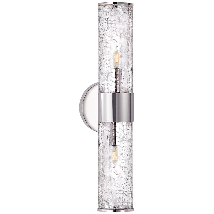 Visual Comfort Signature KW 2118PN-CRG Two Light Wall Sconce, Polished Nickel