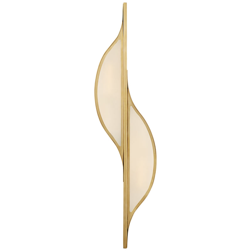 Visual Comfort Signature KW 2705AB-FG Two Light Wall Sconce, Antique-Burnished Brass