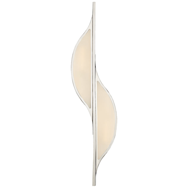 Visual Comfort Signature KW 2705PN-FG Two Light Wall Sconce, Polished Nickel