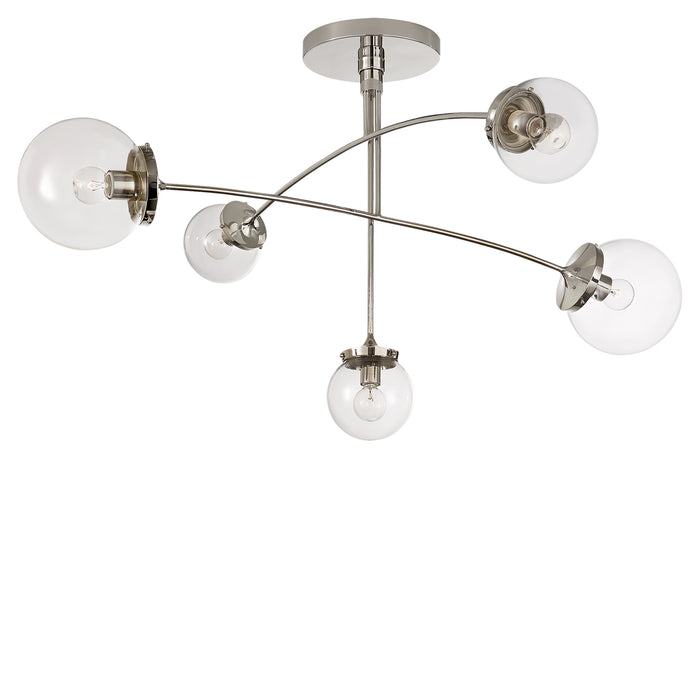Visual Comfort Signature KS 5403PN-CG Five Light Chandelier, Polished Nickel