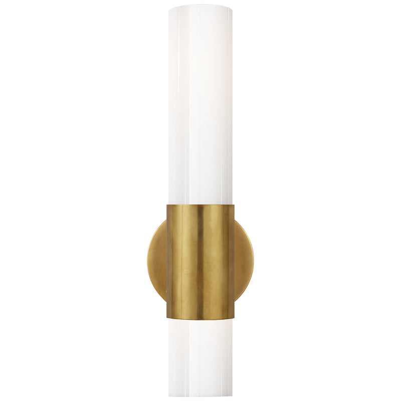 Visual Comfort Signature ARN 2611HAB-WG Two Light Wall Sconce, Hand-Rubbed Antique Brass