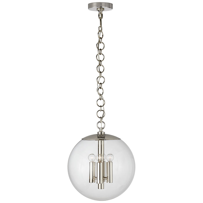 Visual Comfort Signature ARN 5255PN-CG Four Light Pendant, Polished Nickel