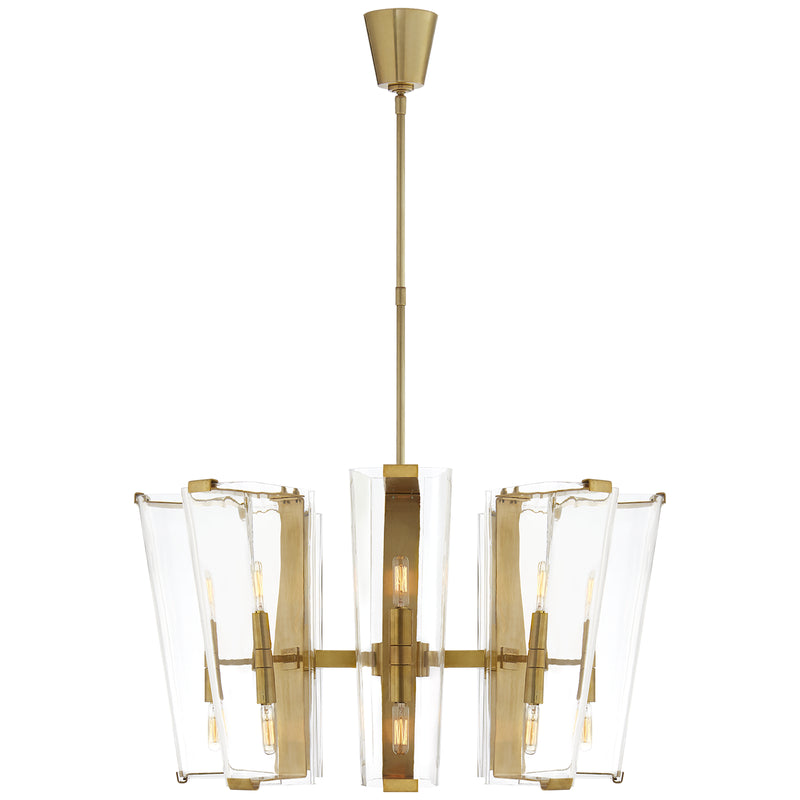 Visual Comfort Signature ARN 5310HAB-CG 16 Light Chandelier, Hand-Rubbed Antique Brass