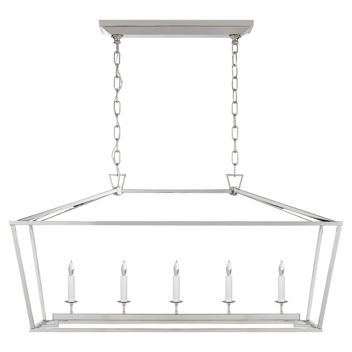 Visual Comfort Signature CHC 2156PN Five Light Linear Pendant, Polished Nickel