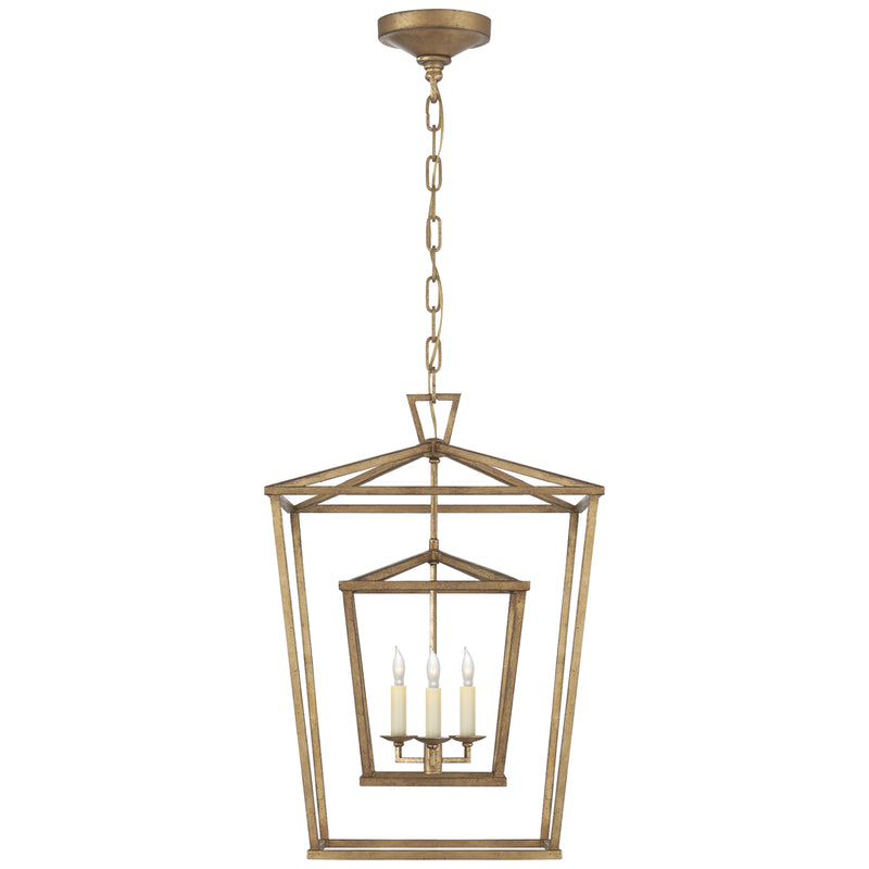 Visual Comfort Signature CHC 2178GI Three Light Lantern, Gilded Iron