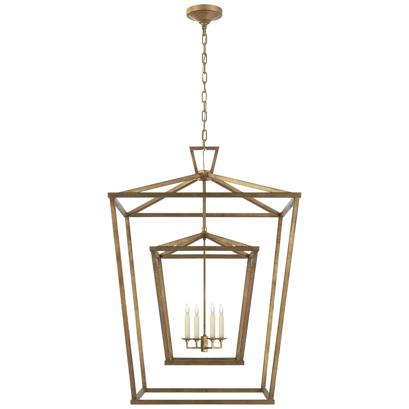 Visual Comfort Signature CHC 2199GI Four Light Lantern, Gilded Iron