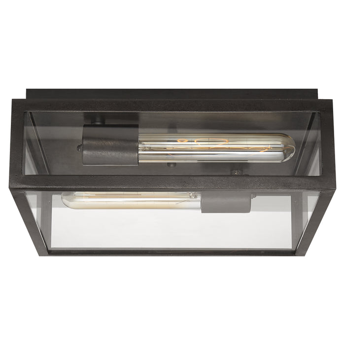 Visual Comfort Signature CHC 4035AI-CG Two Light Flush Mount, Aged Iron