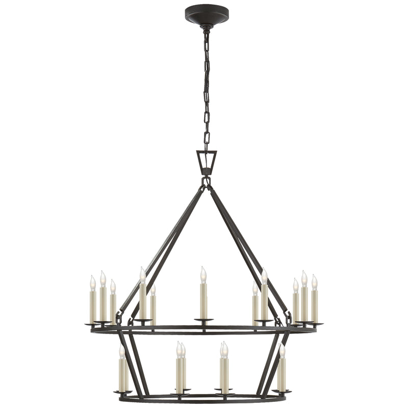 Visual Comfort Signature CHC 5178AI 20 Light Chandelier, Aged Iron