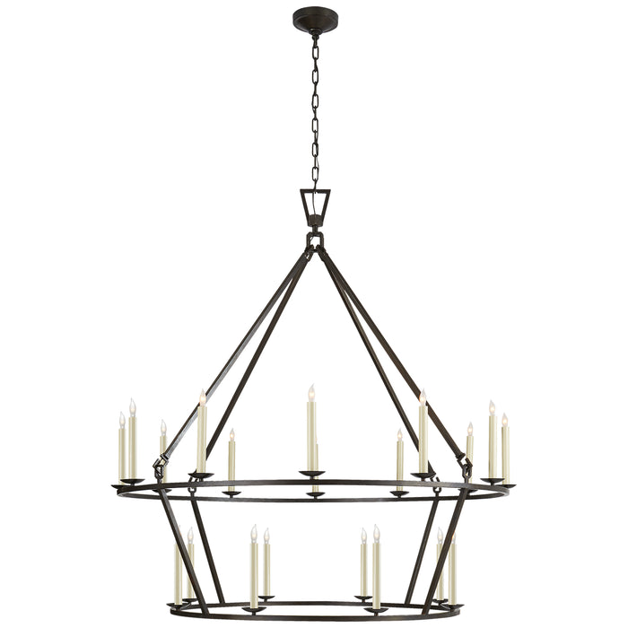 Visual Comfort Signature CHC 5199AI 20 Light Chandelier, Aged Iron