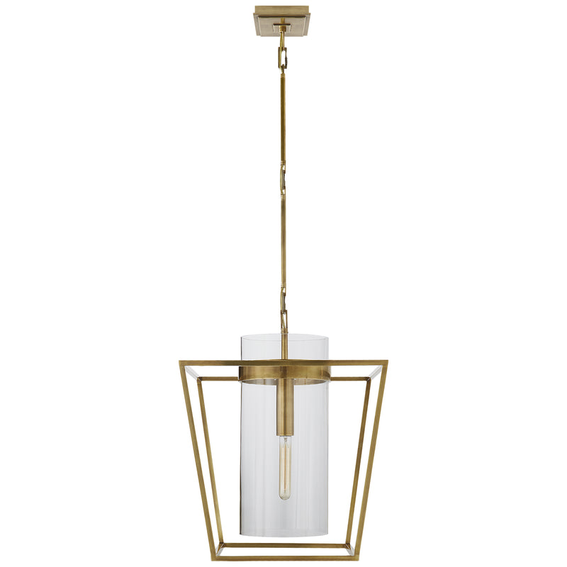 Visual Comfort Signature S 5167HAB-CG One Light Lantern, Hand-Rubbed Antique Brass