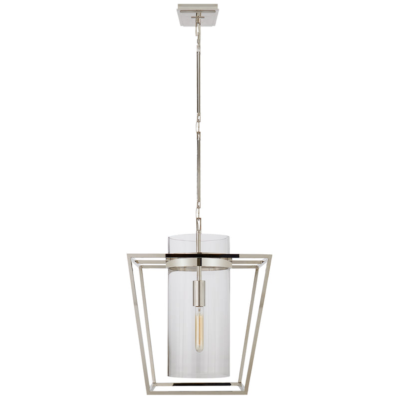 Visual Comfort Signature S 5167PN-CG One Light Lantern, Polished Nickel