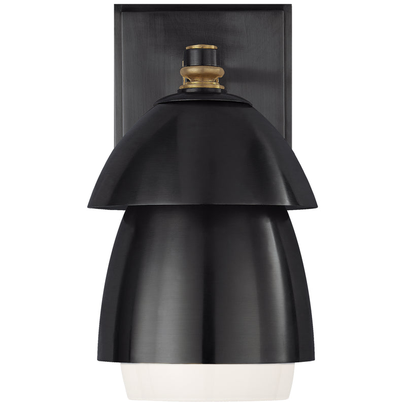 Visual Comfort Signature TOB 2111BZ/HAB-BZ One Light Wall Sconce, Bronze and Hand-Rubbed Antique Brass