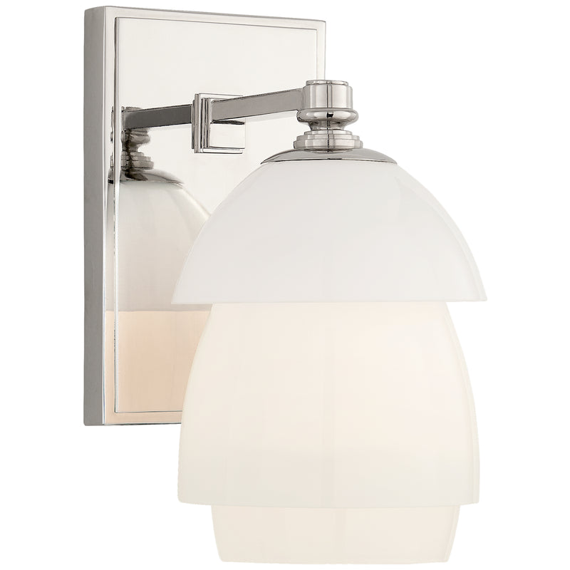 Visual Comfort Signature TOB 2111PN-WG One Light Wall Sconce, Polished Nickel
