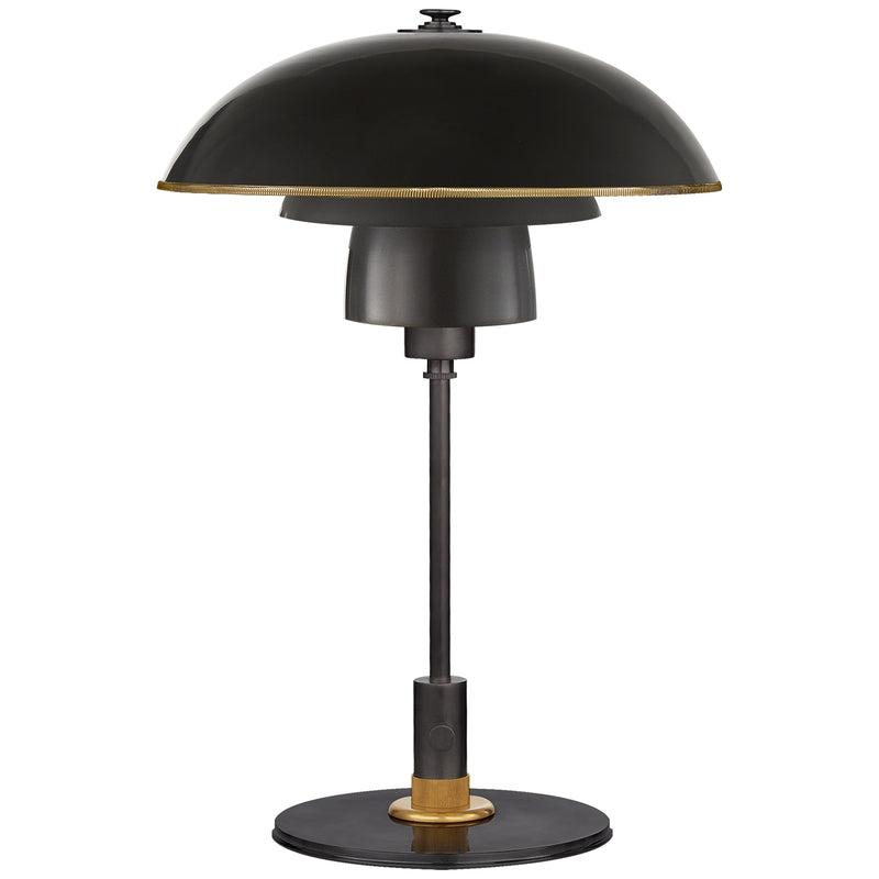 Visual Comfort Signature TOB 3513BZ/HAB-BZ One Light Desk Lamp, Bronze and Hand-Rubbed Antique Brass