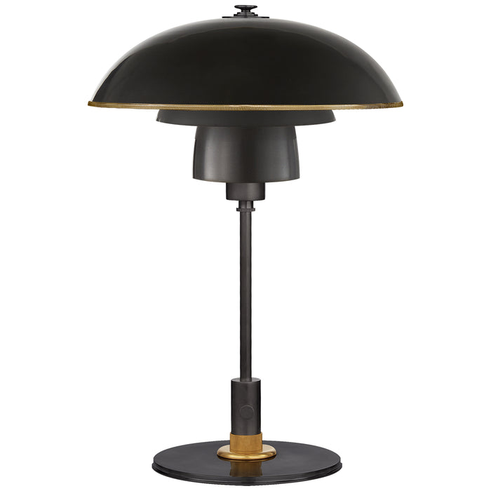 Visual Comfort Signature TOB 3513BZ/HAB-BZ One Light Desk Lamp, Bronze and Hand-Rubbed Antique Brass