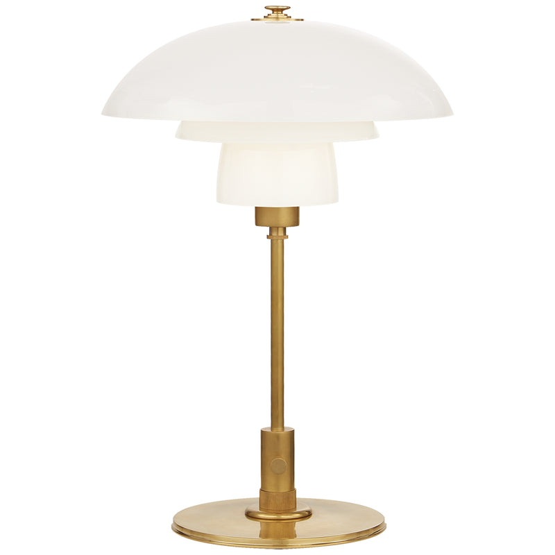 Visual Comfort Signature TOB 3513HAB-WG One Light Desk Lamp, Hand-Rubbed Antique Brass