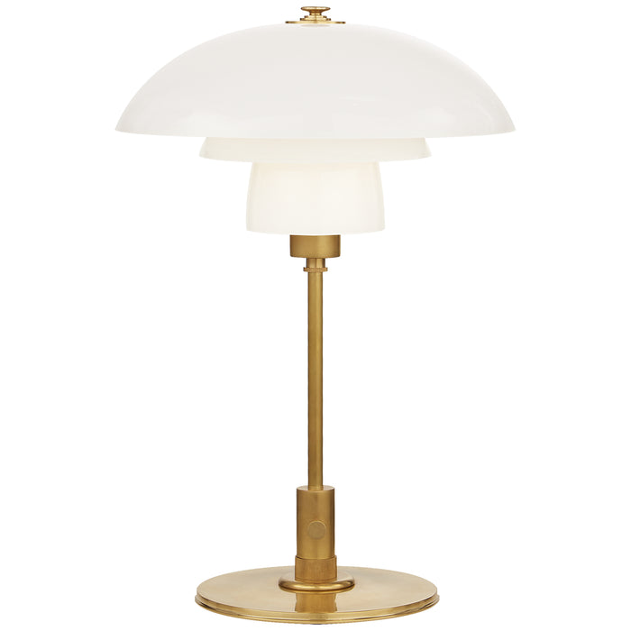 Visual Comfort Signature TOB 3513HAB-WG One Light Desk Lamp, Hand-Rubbed Antique Brass