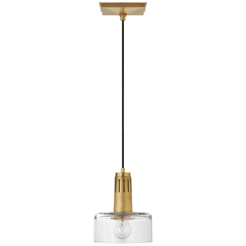 Visual Comfort Signature TOB 5702HAB-CG One Light Pendant, Hand-Rubbed Antique Brass