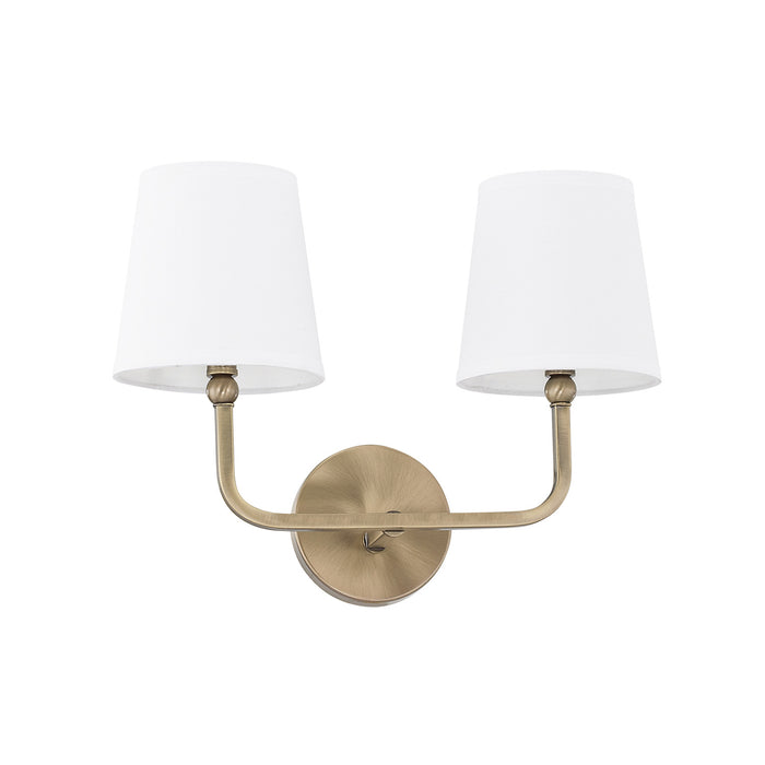 Capital Lighting 119321AD-674 Two Light Vanity, Aged Brass